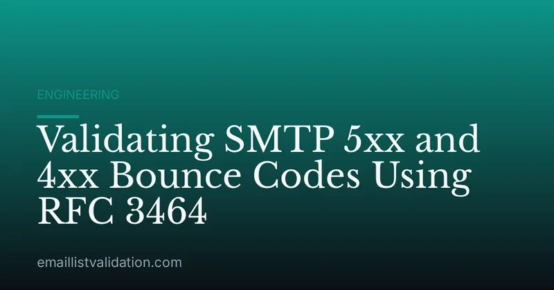 Validating SMTP 5xx and 4xx Bounce Codes Using RFC 3464