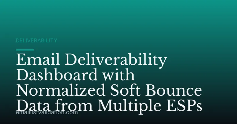 Email Deliverability Dashboard with Normalized Soft Bounce Data from Multiple ESPs