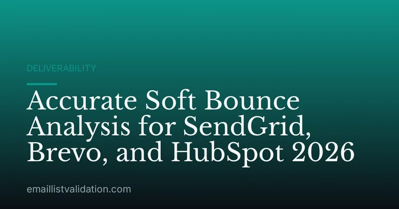 Accurate Soft Bounce Analysis for SendGrid, Brevo, and HubSpot 2026