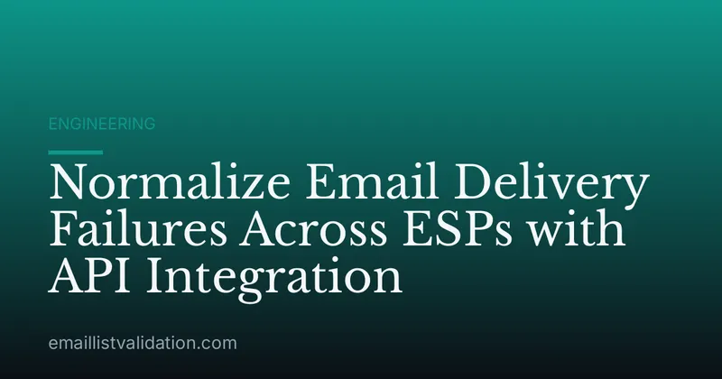 Normalize Email Delivery Failures Across ESPs with API Integration