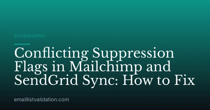 Conflicting Suppression Flags in Mailchimp and SendGrid Sync: How to Fix