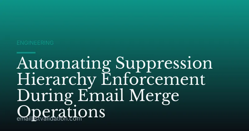 Automating Suppression Hierarchy Enforcement During Email Merge Operations