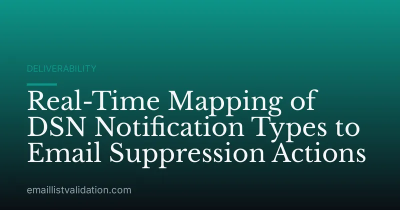 Real-Time Mapping of DSN Notification Types to Email Suppression Actions