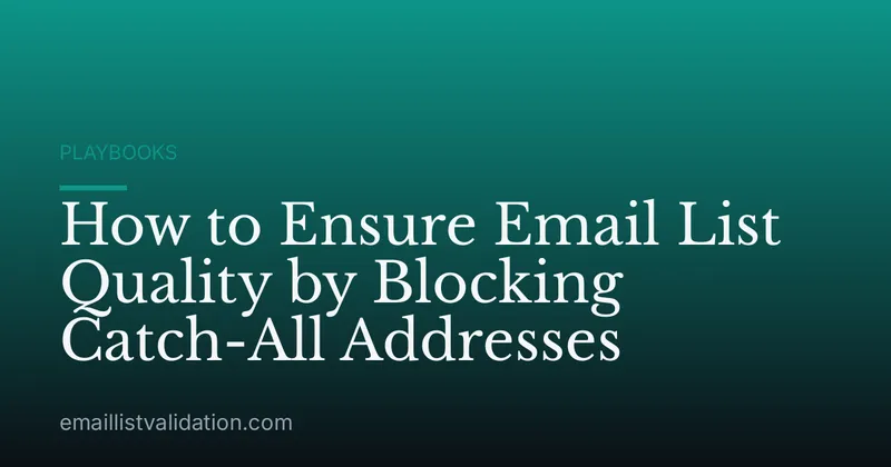 How to Ensure Email List Quality by Blocking Catch-All Addresses