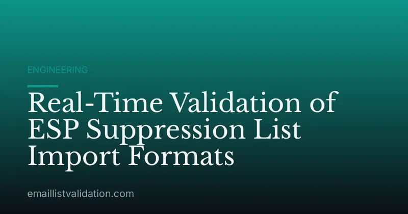 Real-Time Validation of ESP Suppression List Import Formats