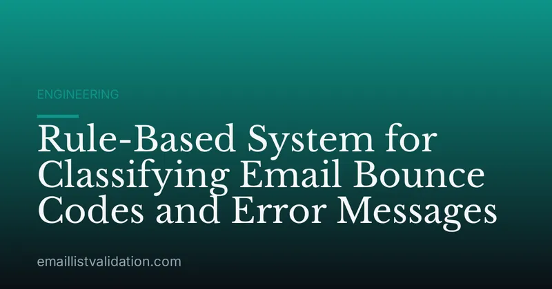 Rule-Based System for Classifying Email Bounce Codes and Error Messages