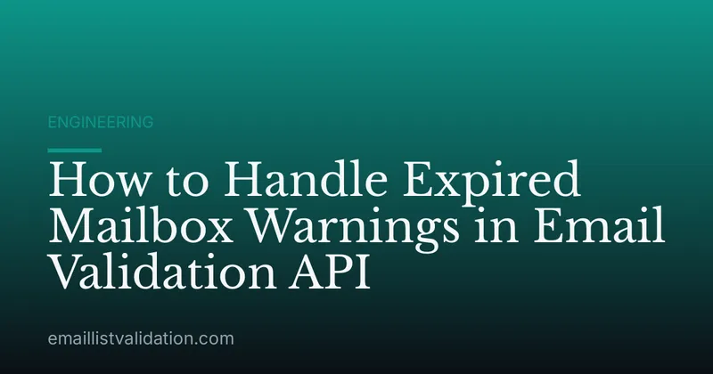 How to Handle Expired Mailbox Warnings in Email Validation API