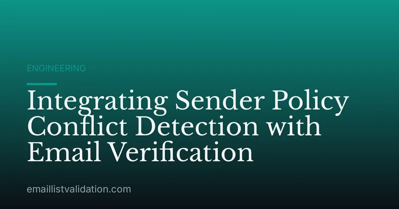 Integrating Sender Policy Conflict Detection with Email Verification
