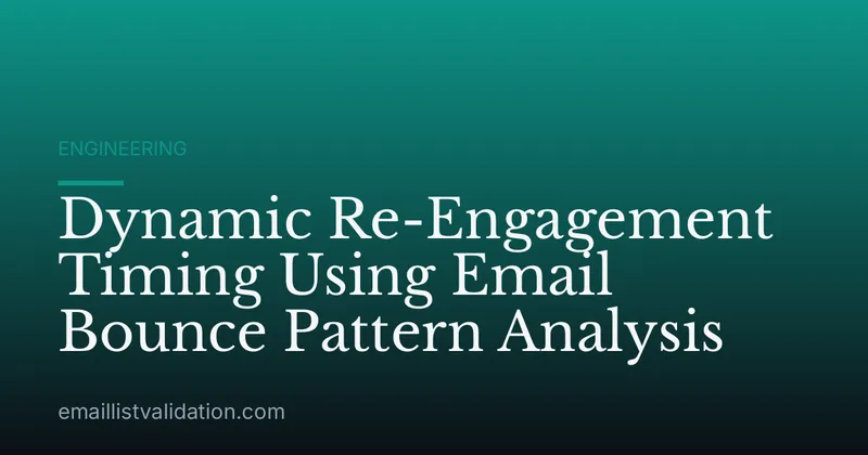 Dynamic Re-Engagement Timing Using Email Bounce Pattern Analysis