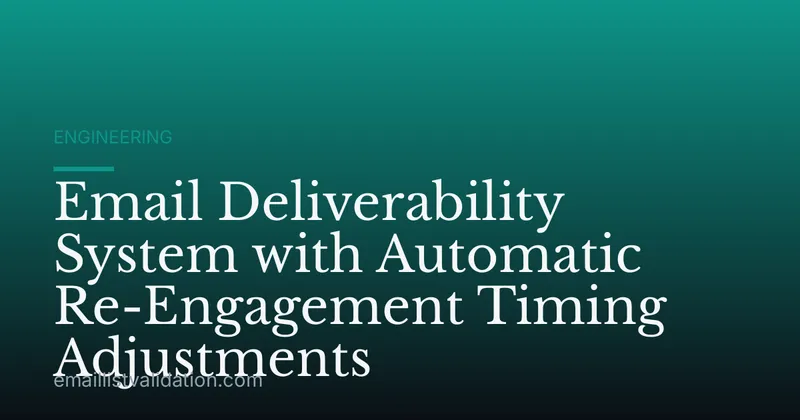 Email Deliverability System with Automatic Re-Engagement Timing Adjustments