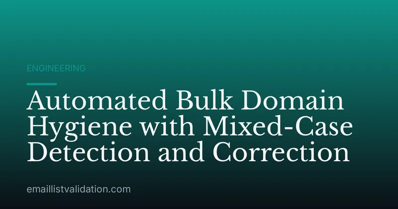 Automated Bulk Domain Hygiene with Mixed-Case Detection and Correction