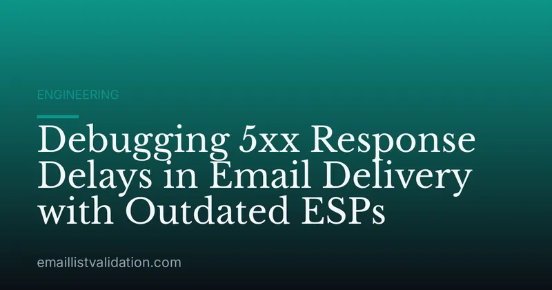 Debugging 5xx Response Delays in Email Delivery with Outdated ESPs