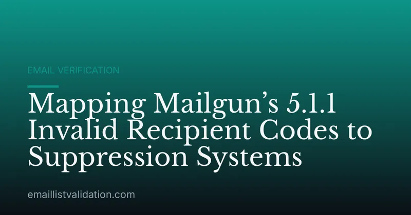 Mapping Mailgun’s 5.1.1 Invalid Recipient Codes to Suppression Systems