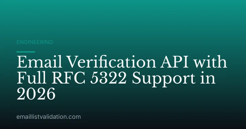 Email Verification API with Full RFC 5322 Support in 2026