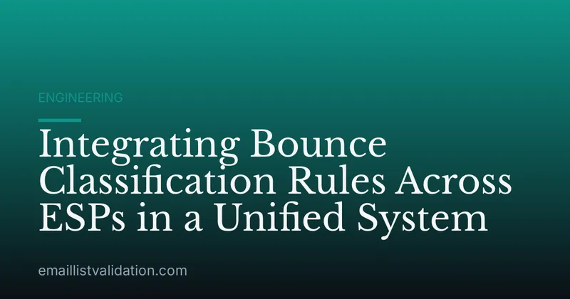 Integrating Bounce Classification Rules Across ESPs in a Unified System