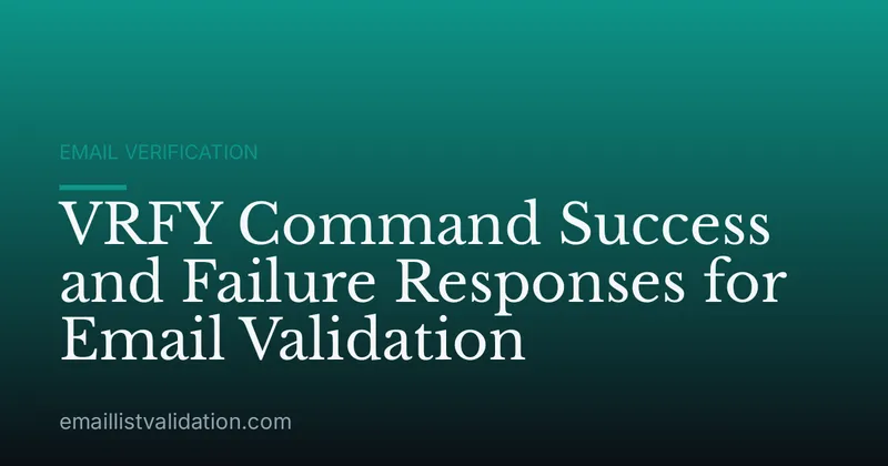 VRFY Command Success and Failure Responses for Email Validation
