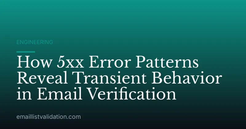 How 5xx Error Patterns Reveal Transient Behavior in Email Verification