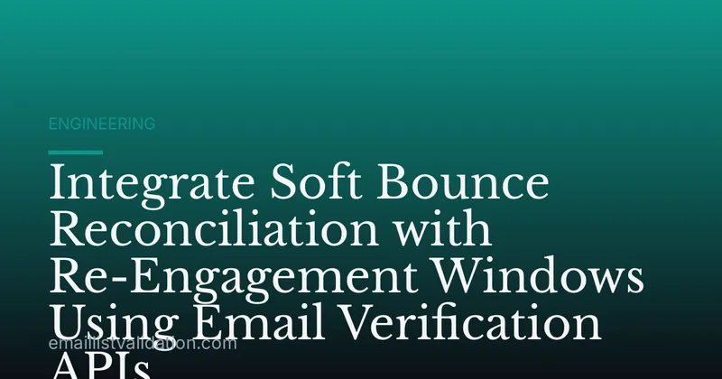 Integrate Soft Bounce Reconciliation with Re-Engagement Windows Using Email Verification APIs