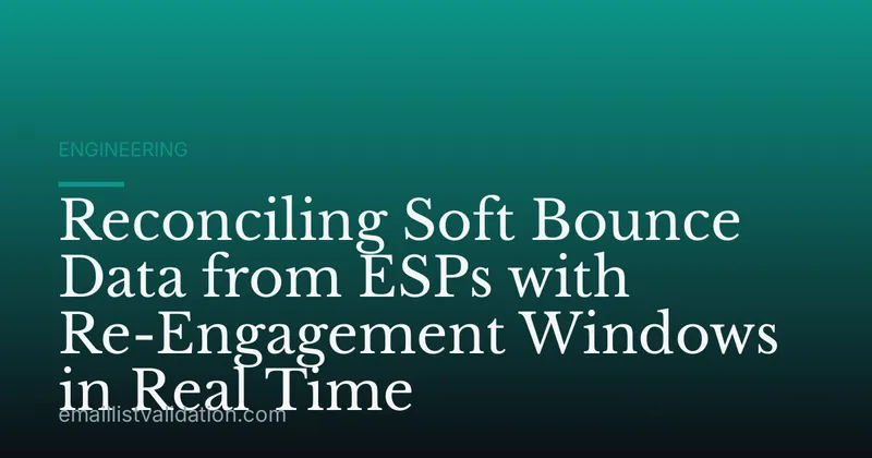 Reconciling Soft Bounce Data from ESPs with Re-Engagement Windows in Real Time
