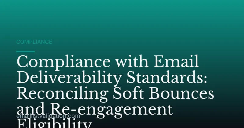 Compliance with Email Deliverability Standards: Reconciling Soft Bounces and Re-engagement Eligibility