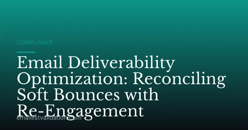 Email Deliverability Optimization: Reconciling Soft Bounces with Re-Engagement