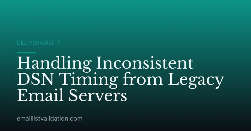 Handling Inconsistent DSN Timing from Legacy Email Servers