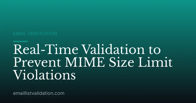 Real-Time Validation to Prevent MIME Size Limit Violations