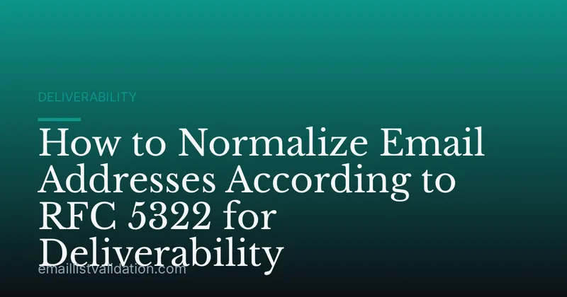 How to Normalize Email Addresses According to RFC 5322 for Deliverability