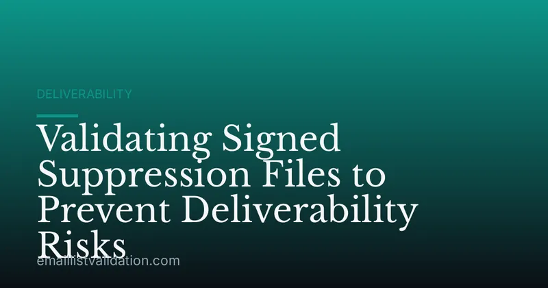 Validating Signed Suppression Files to Prevent Deliverability Risks