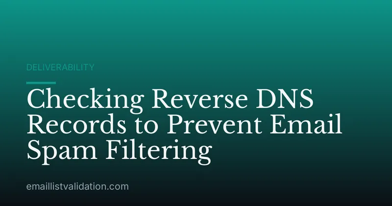 Checking Reverse DNS Records to Prevent Email Spam Filtering