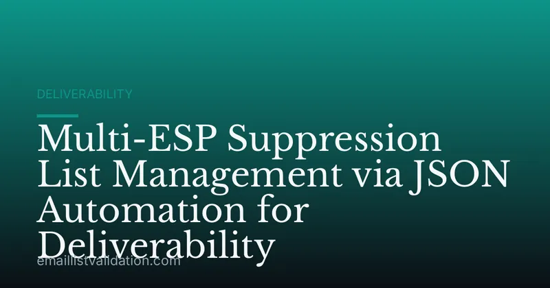 Multi-ESP Suppression List Management via JSON Automation for Deliverability