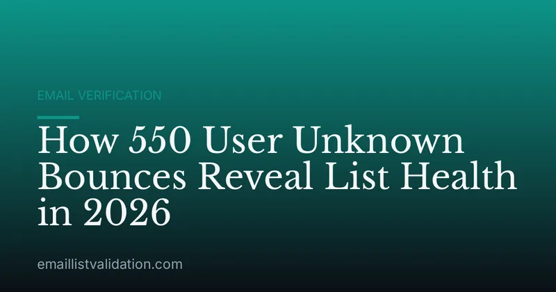 How 550 User Unknown Bounces Reveal List Health in 2026