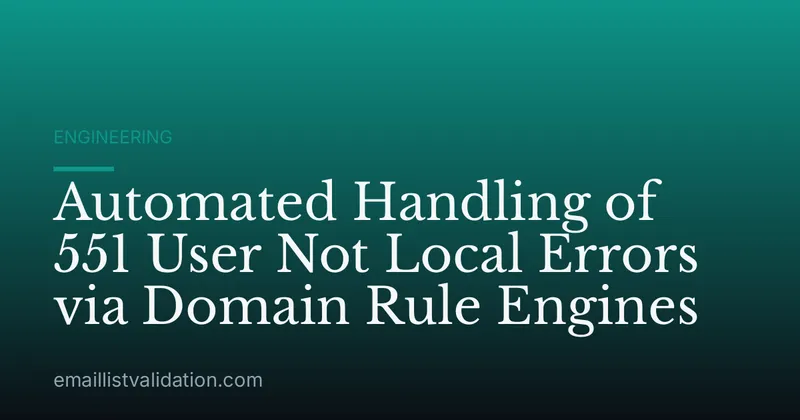 Automated Handling of 551 User Not Local Errors via Domain Rule Engines