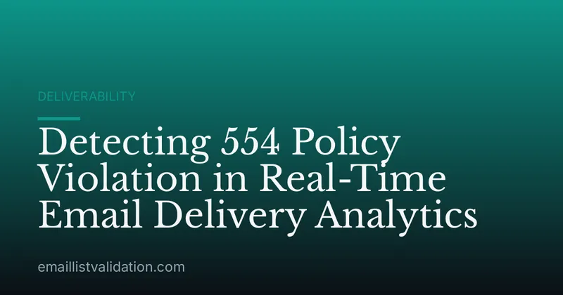 Detecting 554 Policy Violation in Real-Time Email Delivery Analytics