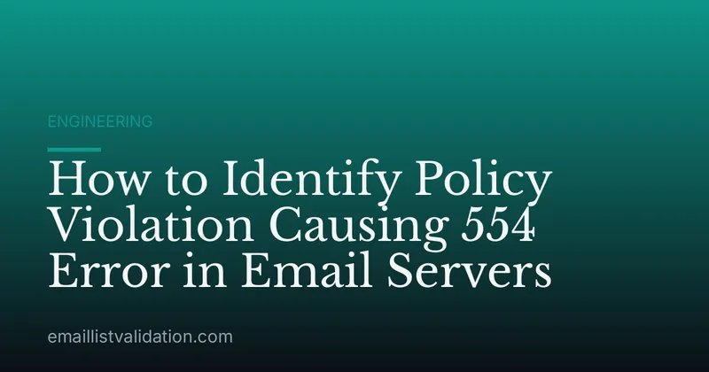 How to Identify Policy Violation Causing 554 Error in Email Servers