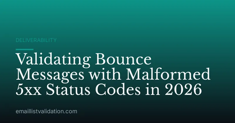 Validating Bounce Messages with Malformed 5xx Status Codes in 2026