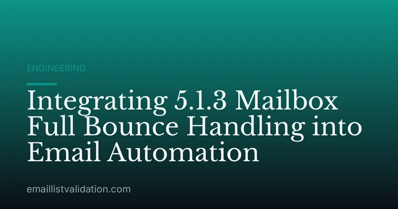Integrating 5.1.3 Mailbox Full Bounce Handling into Email Automation