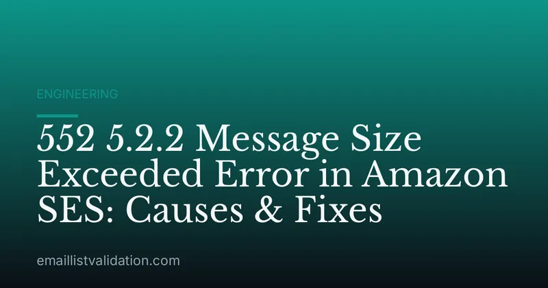 552 5.2.2 Message Size Exceeded Error in Amazon SES: Causes & Fixes