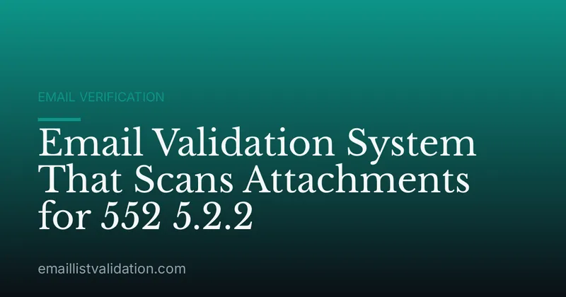 Email Validation System That Scans Attachments for 552 5.2.2