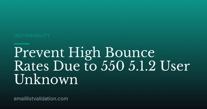 Prevent High Bounce Rates Due to 550 5.1.2 User Unknown