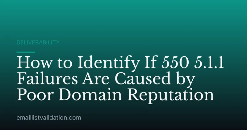 How to Identify If 550 5.1.1 Failures Are Caused by Poor Domain Reputation