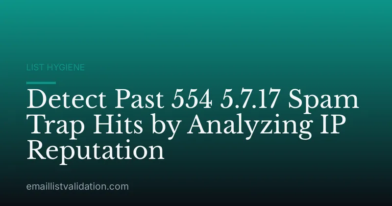 Detect Past 554 5.7.17 Spam Trap Hits by Analyzing IP Reputation
