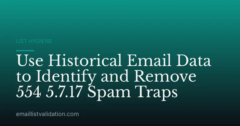 Use Historical Email Data to Identify and Remove 554 5.7.17 Spam Traps