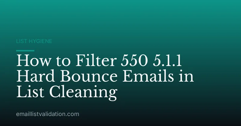 How to Filter 550 5.1.1 Hard Bounce Emails in List Cleaning