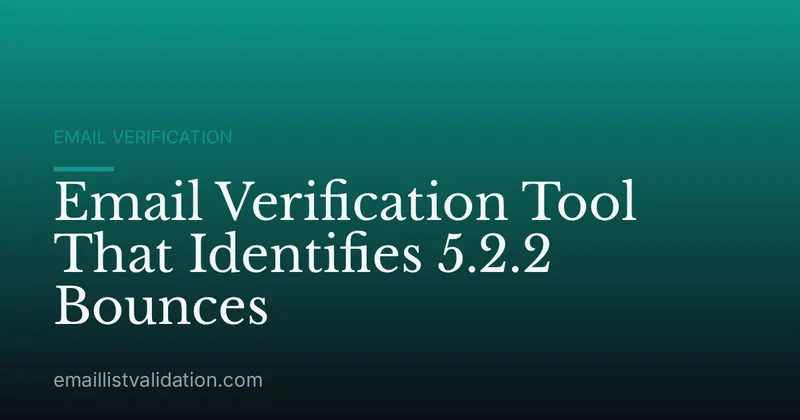 Email Verification Tool That Identifies 5.2.2 Bounces