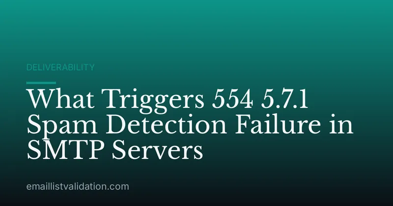 What Triggers 554 5.7.1 Spam Detection Failure in SMTP Servers