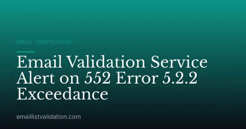 Email Validation Service Alert on 552 Error 5.2.2 Exceedance