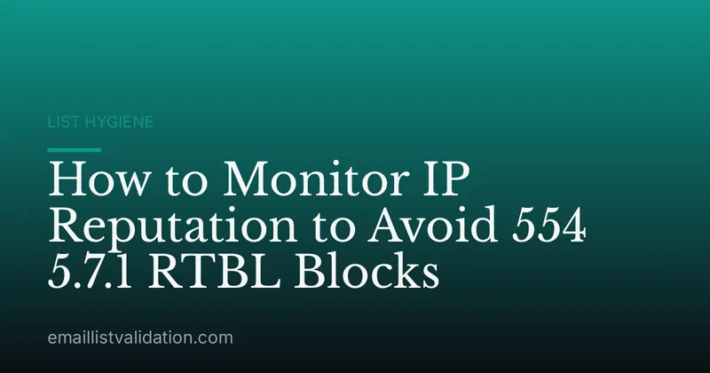 How to Monitor IP Reputation to Avoid 554 5.7.1 RTBL Blocks