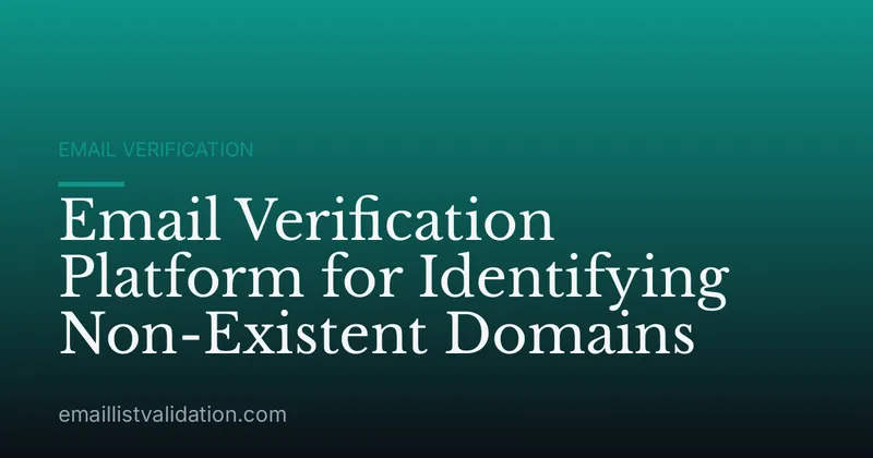 Email Verification Platform for Identifying Non-Existent Domains