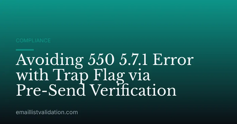 Avoiding 550 5.7.1 Error with Trap Flag via Pre-Send Verification